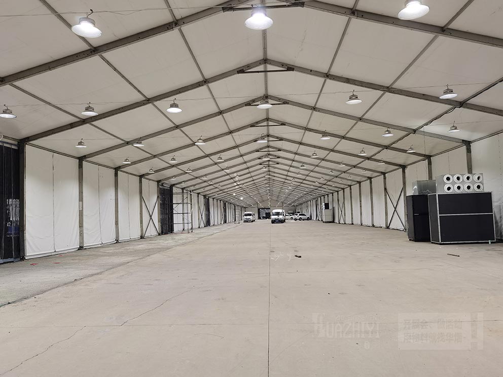 篷房租賃公司搭建奧體萬平白色篷房