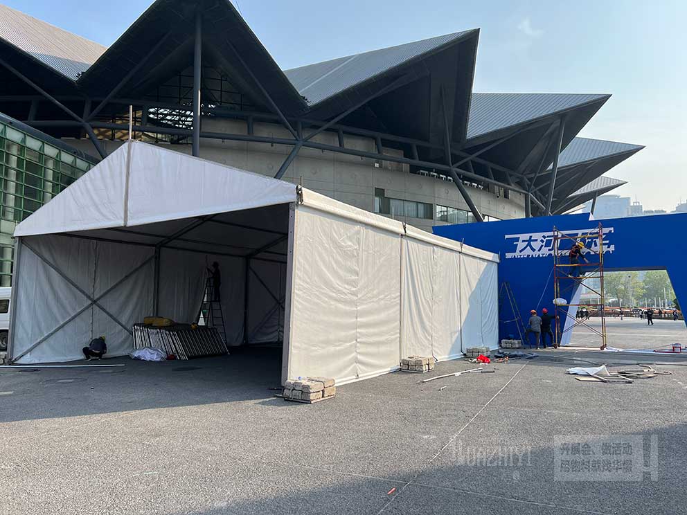 華熠廠家出租會展中心大河車展安檢篷房