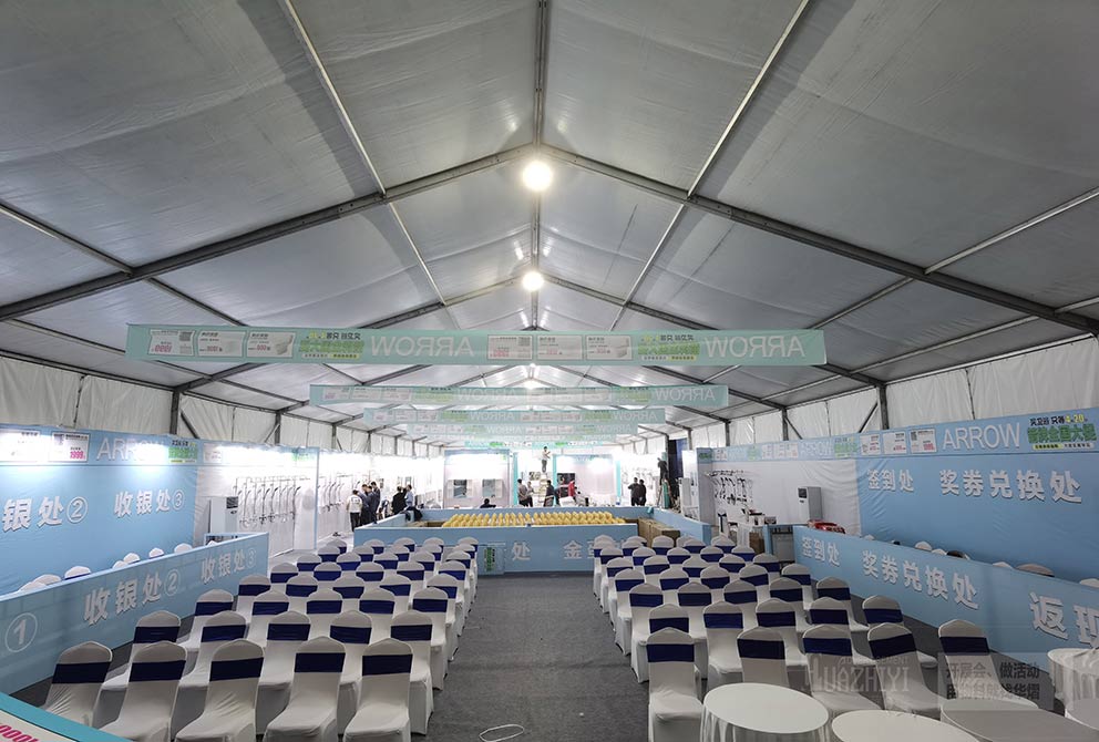 鄭州華熠篷房租賃公司搭建戶外白色歐式篷房