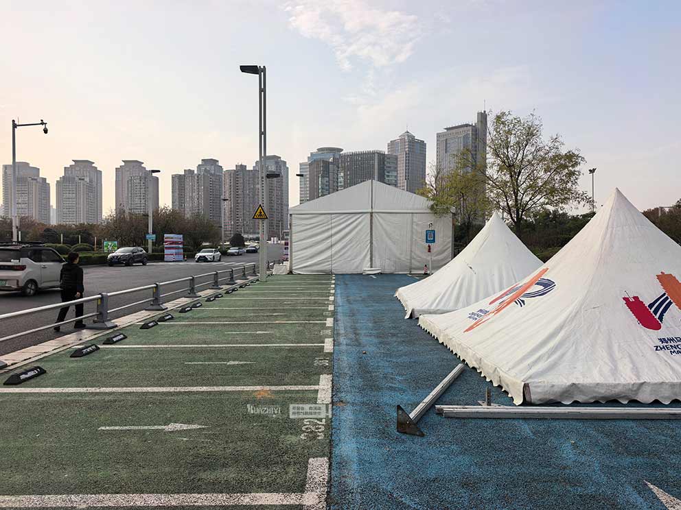 華熠篷房鐵馬租賃助力鄭州馬拉松賽事布置